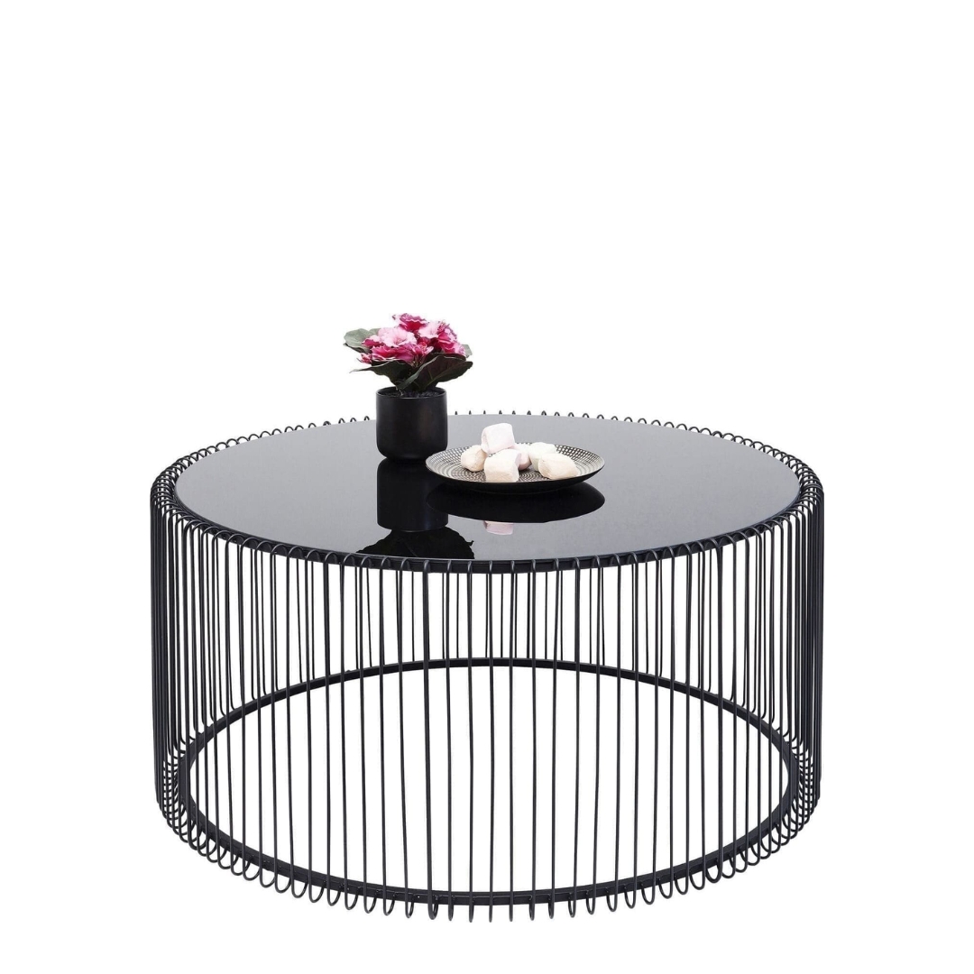 Coffee Table Wire Uno Black Ø80cm