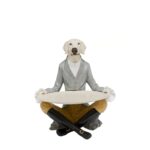 Deco Figurine Gentleman Dog Tray 29cm