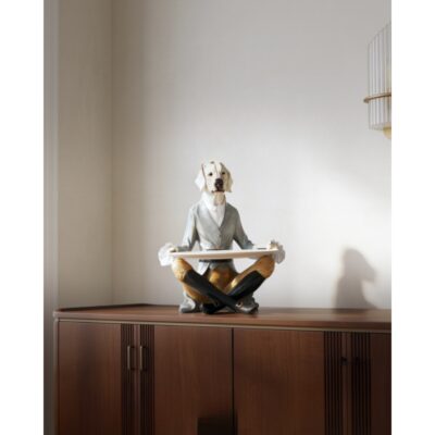 Deco Figurine Gentleman Dog Tray 29cm (2)