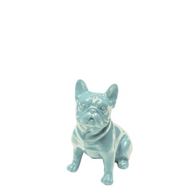 Deco Figurine Perro Sit Blue 9cm