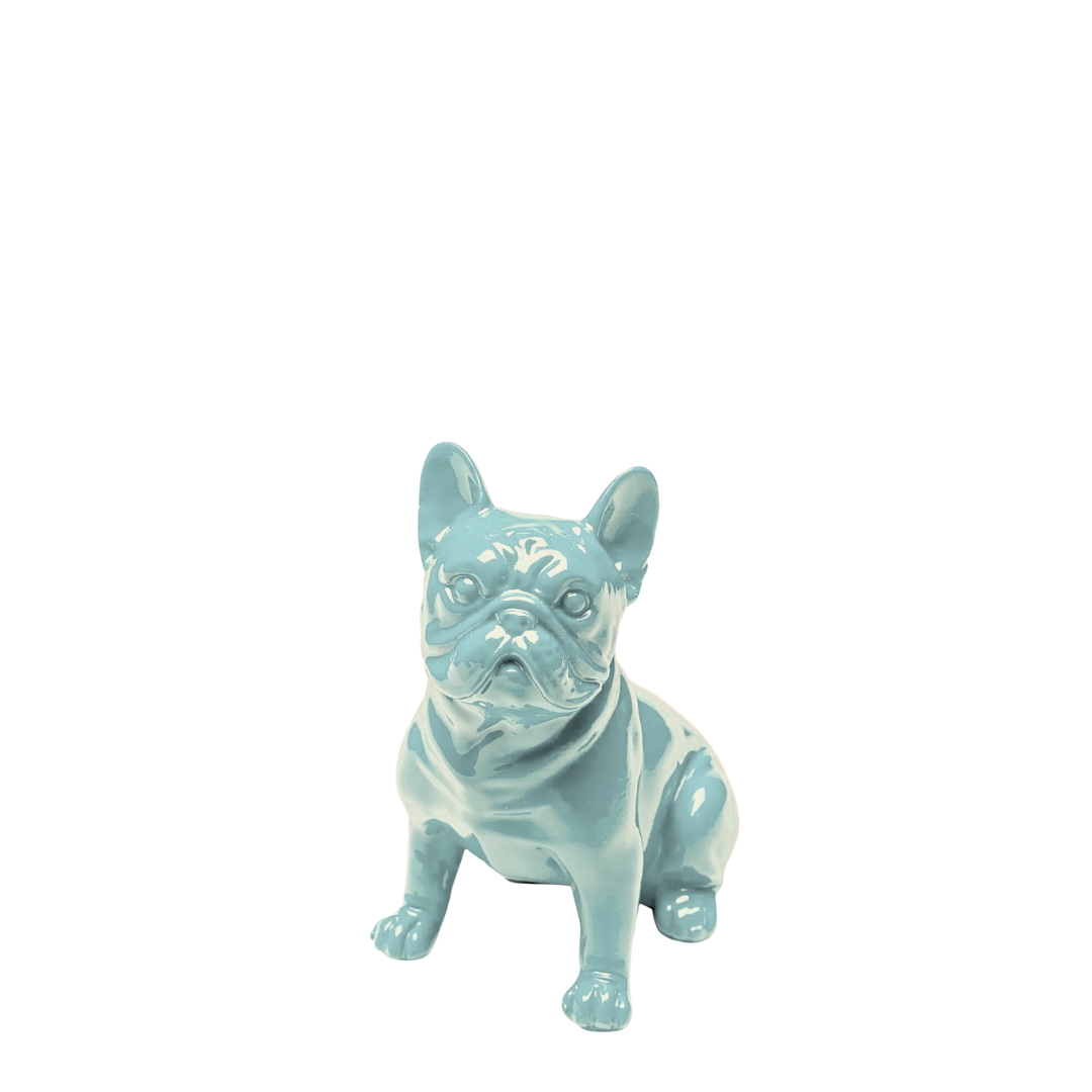 Deco Figurine Perro Sit Blue 9cm