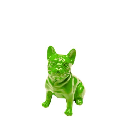 Deco Figurine Perro Sit Green 9cm