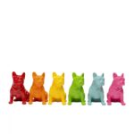 Deco Figurine Perro Sit Pink 9cm (3)