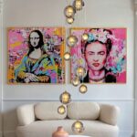 Framed Picture La Viva Woman 100x100cm