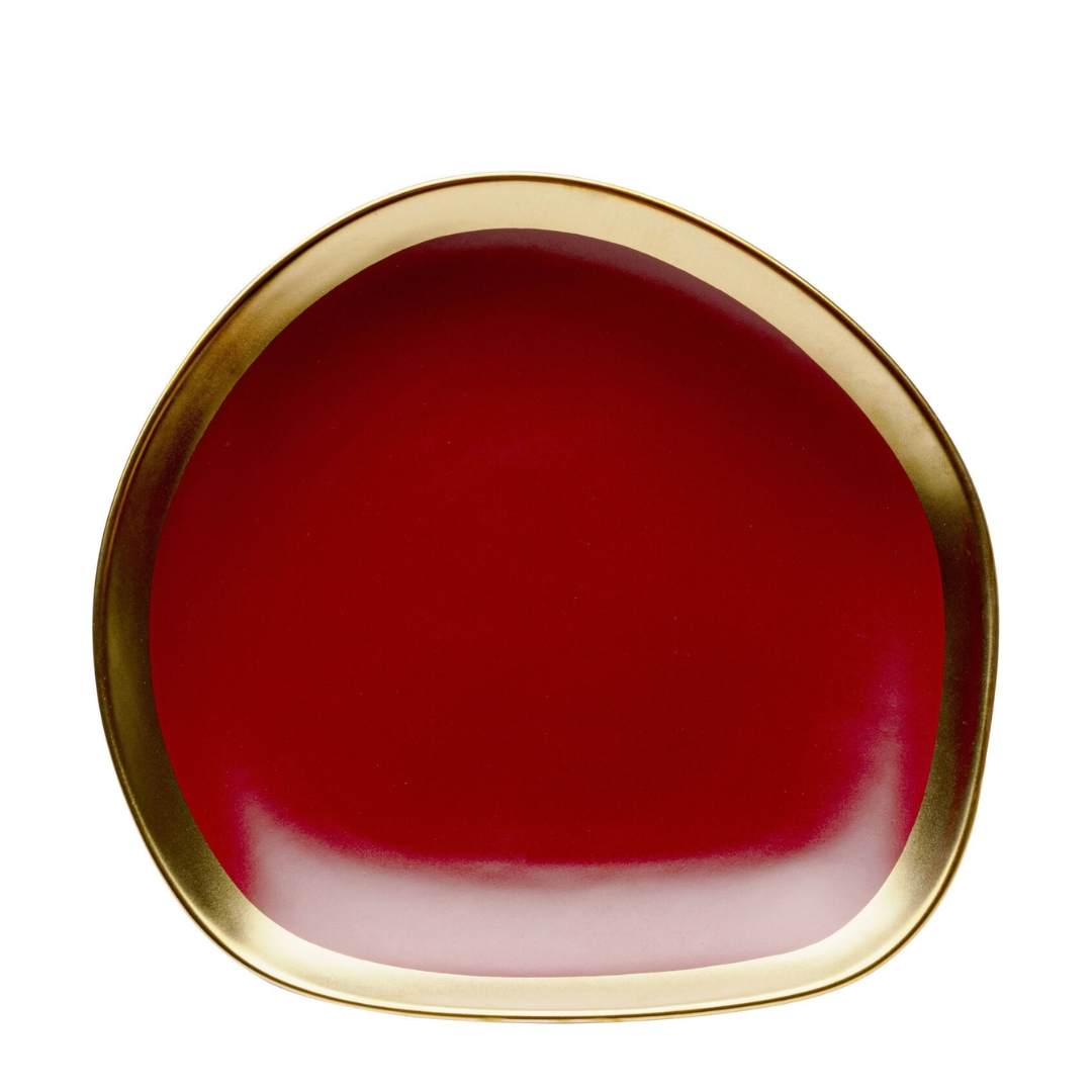 Plate Vibrations Red Ø27cm