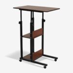 Side Table Babs Walnut Black 60x40cm