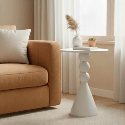 Side Table Bilane Cream Ø39cm (2)