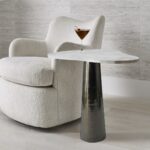 Side Table Curve BlackWhite 64x52x64cm A