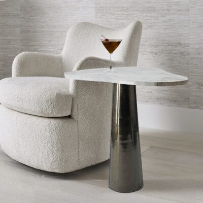 Side Table Curve BlackWhite 64x52x64cm A