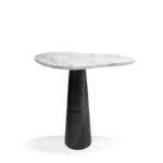 Side Table Curve Black White 64x52cm (2)