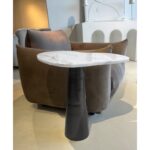 Side Table Curve Black White 64x52cm (3)