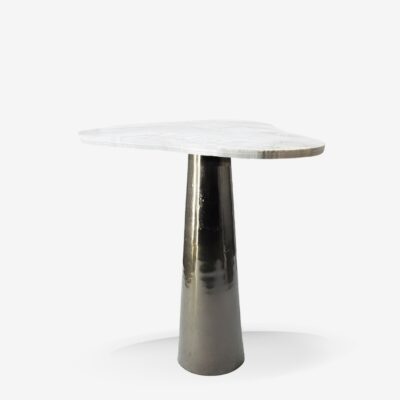 Side Table Curve Black White 64x52cm