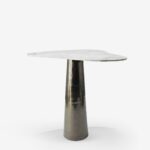 Side Table Curve Black White 64x52x64cm