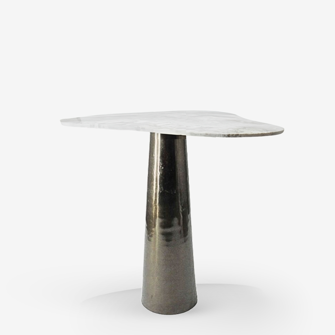 Side Table Curve Black_White 64x52x64cm Side Table Curve Black White 64x52x64cm