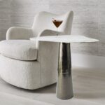 Side Table Curve Black White 64x52x64cm (2)