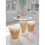 Side Table Ice Cream Vanilla Ø48cm (2)