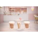 Side Table Ice Cream Vanilla Ø48cm (3)