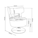 Swivel Armchair Canvas Green (10)