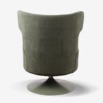 Swivel Armchair Canvas Green (7)