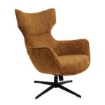 Swivel Armchair + Hocker Jules Yellow (6)