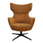 Swivel Armchair + Hocker Jules Yellow (7)