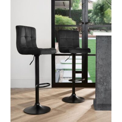 Swivel Bar Stool Remina Black (2)