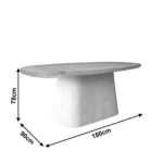 Table Fessen Natural White 180x90cm (5)