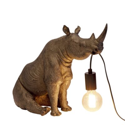 Table Lamp Sitting Rhino 42cm