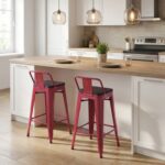 Bar Stool Utopia Medium Height Terracotta (4)