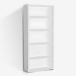 Bookcase Lines White 79x180cm