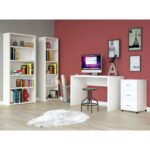 Bookcase Lines White 79x180cm (2)