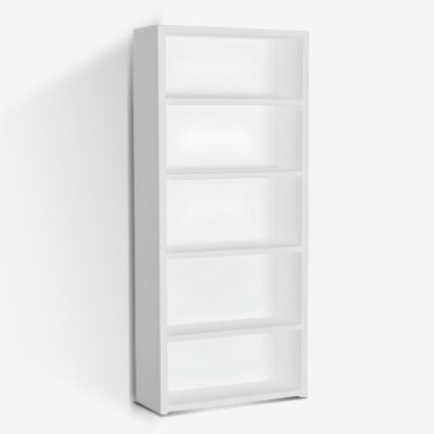Bookcase Lines White 79x180cm
