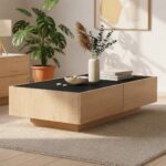 Coffee Table Cubius Natural Black118x59cm (3)