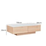 Coffee Table Cubius Natural Black118x59cm (7)