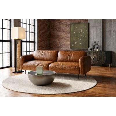 Coffee Table Lounge Brown Ø80cm (2)