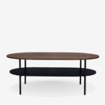 Coffee Table Oval Black Walnut 110x70cm (3)