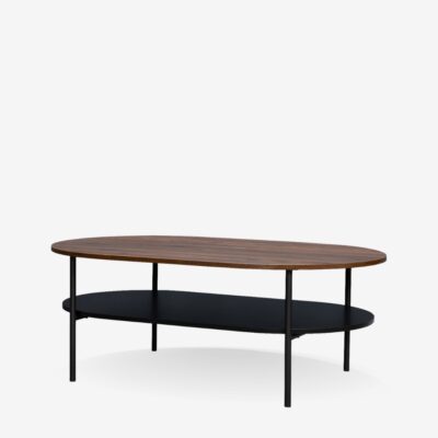 Coffee Table Oval Black Walnut 110x70cm