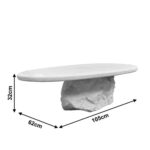 Coffee Table Zinol White 105x62cm (7)