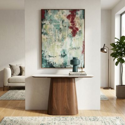 Console Totem Walnut White 120cm (2)