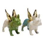 Deco Figurine Angel Wings Dog Green (4)