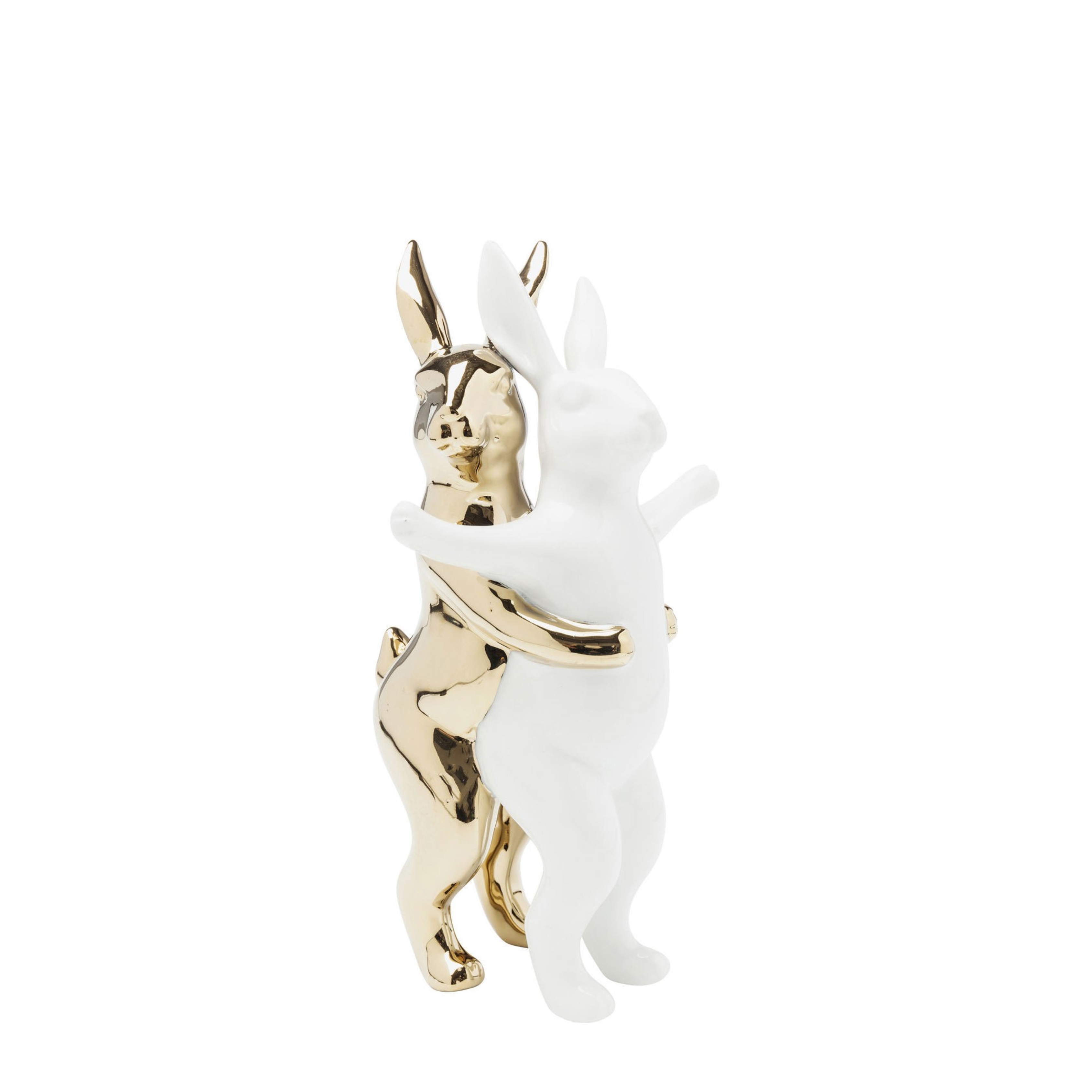 Deco Figurine Hugging Rabbits M