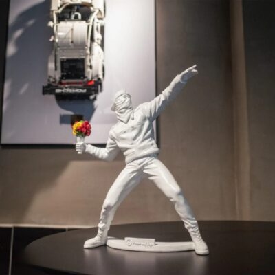 Deco Figurine Street Art Bouquet White 27cm (2)