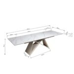 Extension Table Nelly Greige 180(40+40)x90cm (12)