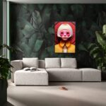 Framed Picture LED Fancy Blonde Lady 55x75cm (4)