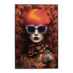 Framed Picture LED Fancy Red Lady 55x75cm (3)