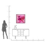 Framed Picture LED Pink Woman 80x80cm (4)
