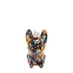 Money Box Dog Fiore Black 12cm