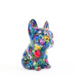 Money Box Dog Fiore Blue 12cm (4)