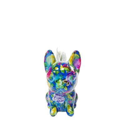 Money Box Dog Fiore Blue 12cm