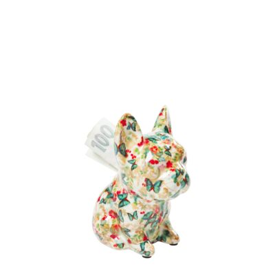 Money Box Dog Fiore White 12cm